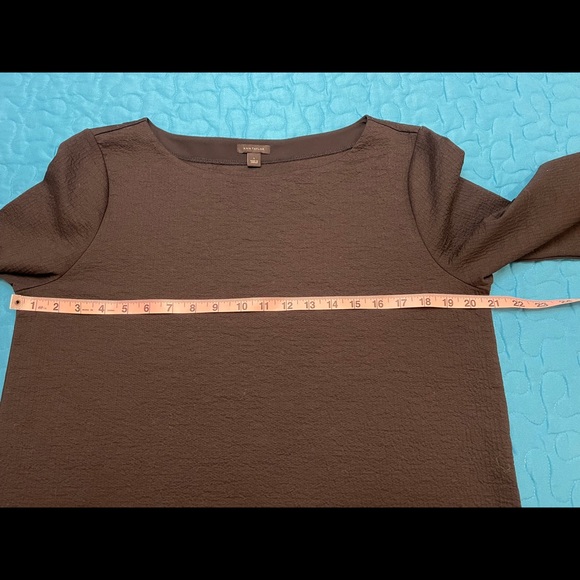 BLACK Ann Taylor Pull Over Bell Sleeve Blouse L - Picture 10 of 11